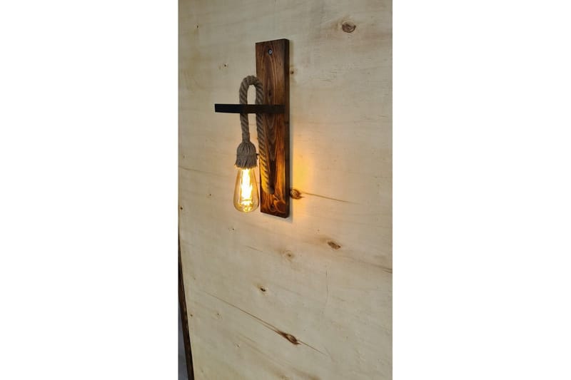 Vägglampa Teyra Valnöt - Rödfärgat trä - Belysning - Lampor & belysning inomhus - Sovrumslampa - Sänglampa - Sänglampa vägg