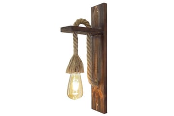 Vägglampa Teyra Valnöt - Rödfärgat trä - Belysning - Lampor & belysning inomhus - Sovrumslampa - Sänglampa - Sänglampa vägg