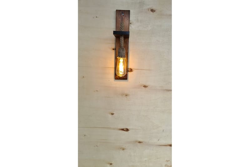 Vägglampa Teyra Valnöt - Rödfärgat trä - Belysning - Lampor & belysning inomhus - Sovrumslampa - Sänglampa - Sänglampa vägg