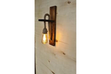 Vägglampa Teyra Valnöt - Rödfärgat trä - Belysning - Lampor & belysning inomhus - Sovrumslampa - Sänglampa - Sänglampa vägg