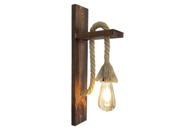 Vägglampa Teyra Valnöt - Rödfärgat trä - Belysning - Lampor & belysning inomhus - Sovrumslampa - Sänglampa - Sänglampa vägg
