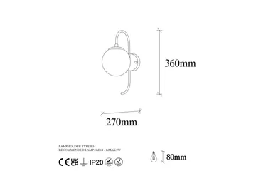 Vägglampa Thalara Glansig Rany - Glansig Rany - Belysning - Lampor & belysning inomhus - Sovrumslampa - Sänglampa - Sänglampa vägg