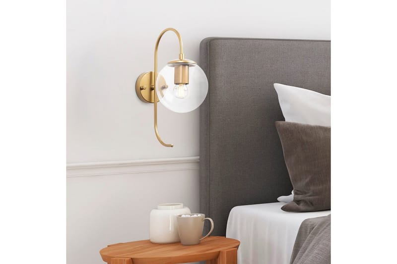 Vägglampa Thalara Glansig Rany Transparent - Glansig Rany Transparent - Belysning - Lampor & belysning inomhus - Sovrumslampa - Sänglampa - Sänglampa vägg