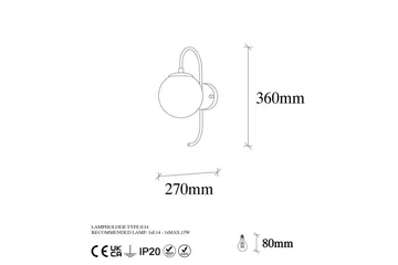 Vägglampa Thalara Glansig Rany Transparent - Glansig Rany Transparent - Belysning - Lampor & belysning inomhus - Sovrumslampa - Sänglampa - Sänglampa vägg