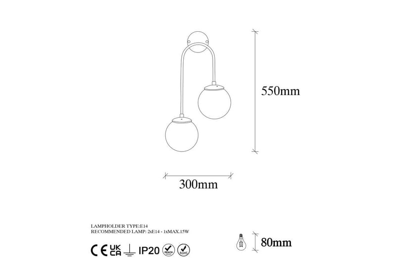 Vägglampa Thalara Två Glansig Rany - Guld - Belysning - Lampor & belysning inomhus - Sovrumslampa - Sänglampa - Sänglampa vägg