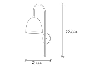 Vägglampa Thela Black - Antracit - Belysning - Lampor & belysning inomhus - Sovrumslampa - Sänglampa - Sänglampa vägg