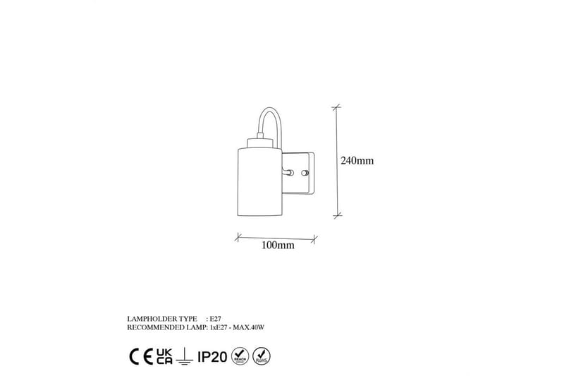 Vägglampa Yalara Vit / Rany - Vit / Rany - Belysning - Lampor & belysning inomhus - Sovrumslampa - Sänglampa - Sänglampa vägg