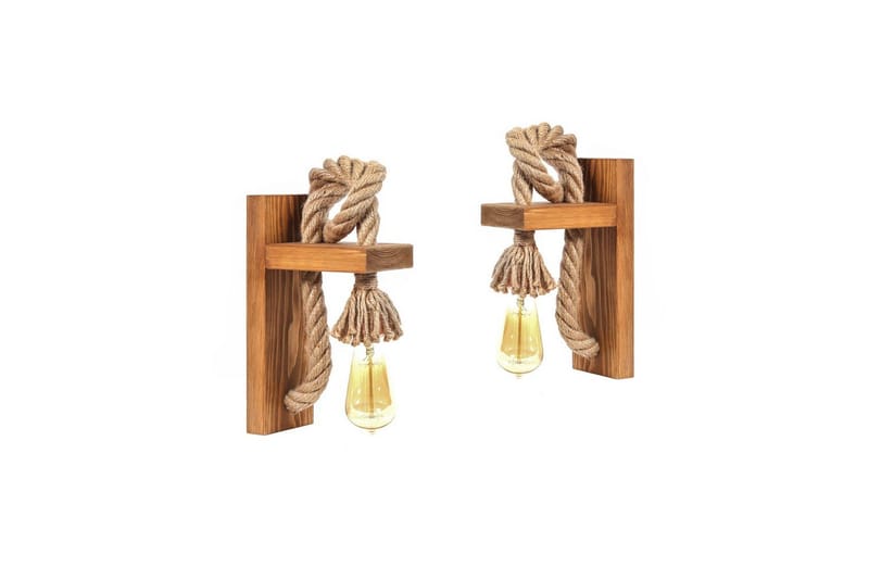 Vägglampeset (2 stycken) Giuseppe Duo Brun / Rany - Brun/Guld - Belysning - Lampor & belysning inomhus - Sovrumslampa - Sänglampa - Sänglampa vägg