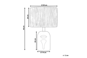 Yadasi Bordslampa 46 cm E27 - Vit/Natur - Belysning - Lampor & belysning inomhus - Sovrumslampa - Sänglampa - Sängbordslampa