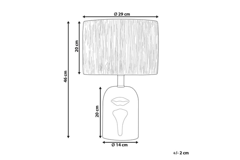 Yadasi Bordslampa 46 cm E27 - Vit/Natur - Belysning - Lampor & belysning inomhus - Sovrumslampa - Sänglampa - Sängbordslampa