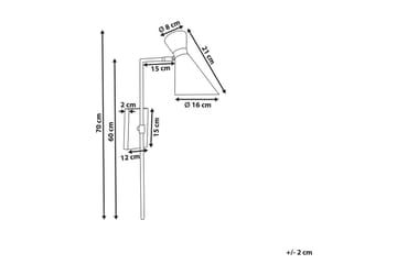 Yassil Vägglampa E27 E27 - Svart - Belysning - Lampor & belysning inomhus - Sovrumslampa - Sänglampa - Sänglampa vägg