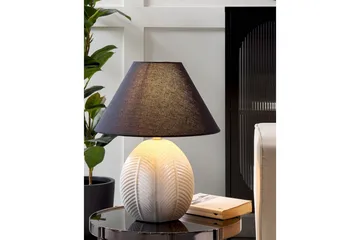 Zakel Bordslampa 42 cm E27 - Gräddvit/Svart - Belysning - Lampor & belysning inomhus - Sovrumslampa - Sänglampa - Sängbordslampa
