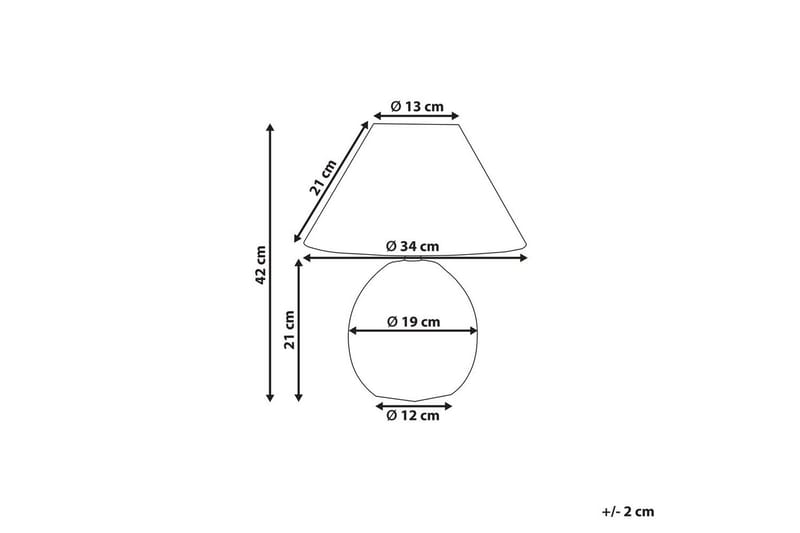 Zakel Bordslampa 42 cm E27 - Gräddvit/Svart - Belysning - Lampor & belysning inomhus - Sovrumslampa - Sänglampa - Sängbordslampa