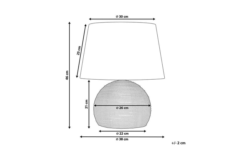 Zannone Bordslampa 46 cm E27 - Ljus trä/Vit - Belysning - Lampor & belysning inomhus - Sovrumslampa - Sänglampa - Sängbordslampa