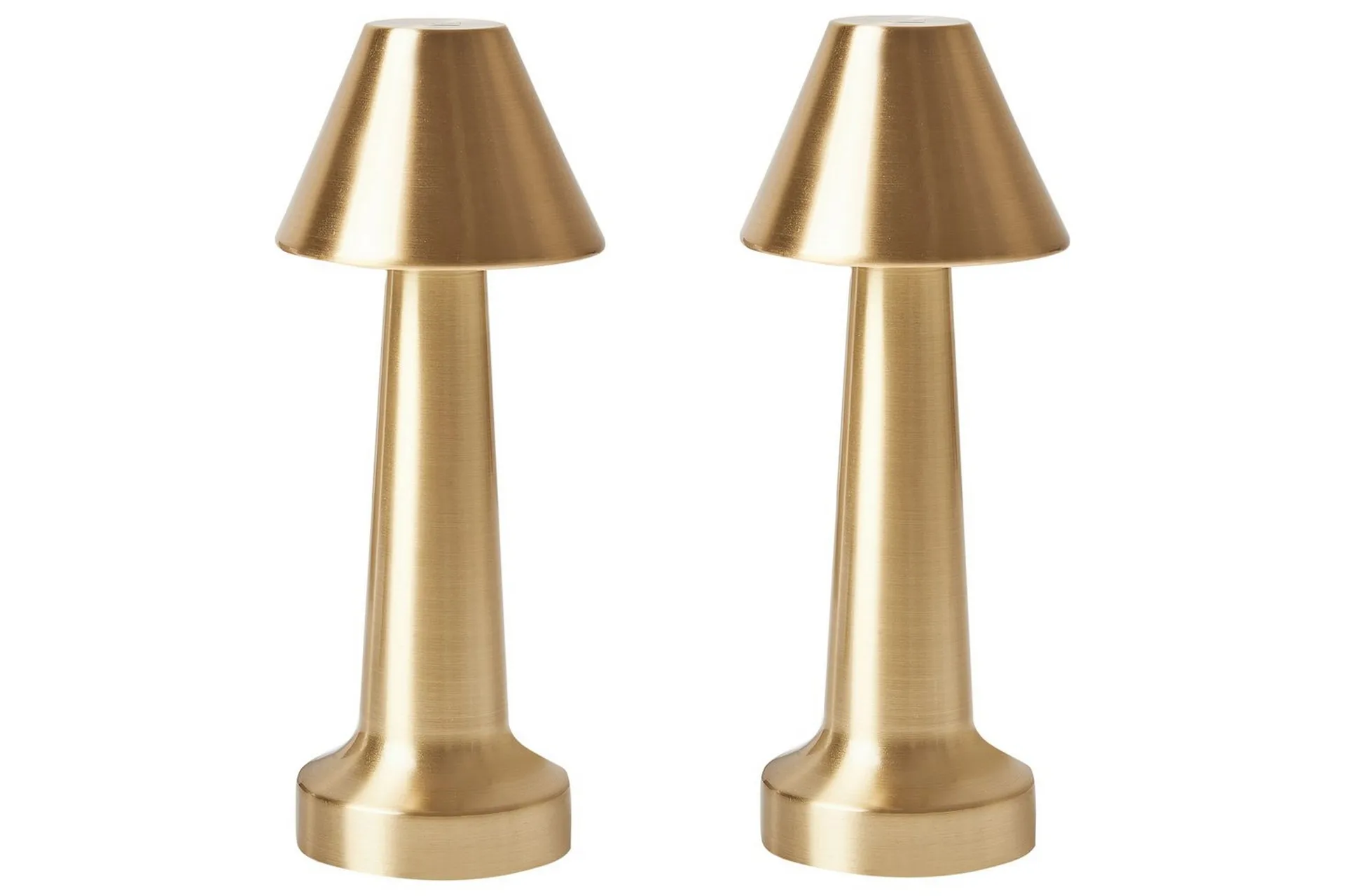 adasi led bordslampa 2 st 24 cm - guld