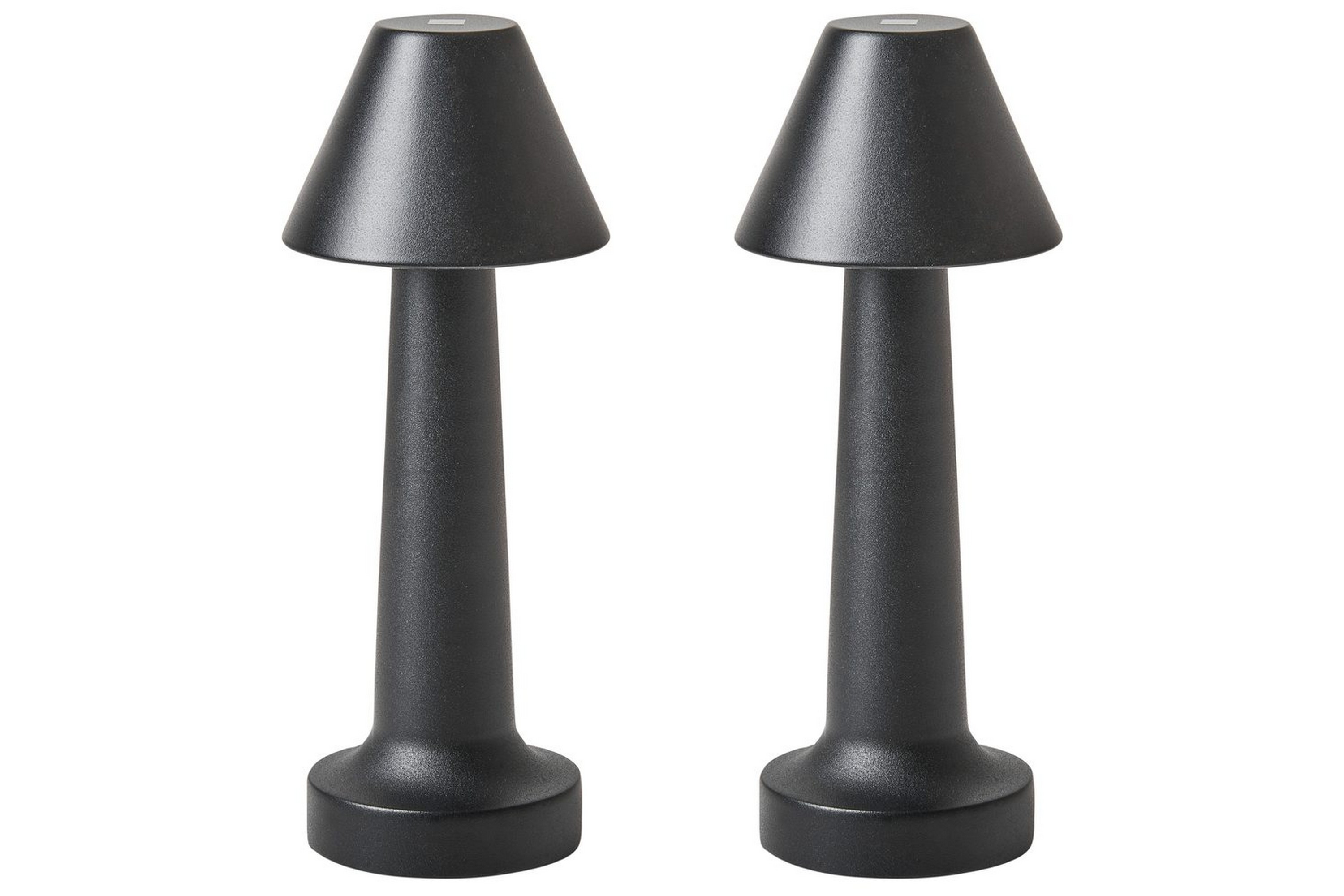 adasi led bordslampa 2 st 24 cm - svart