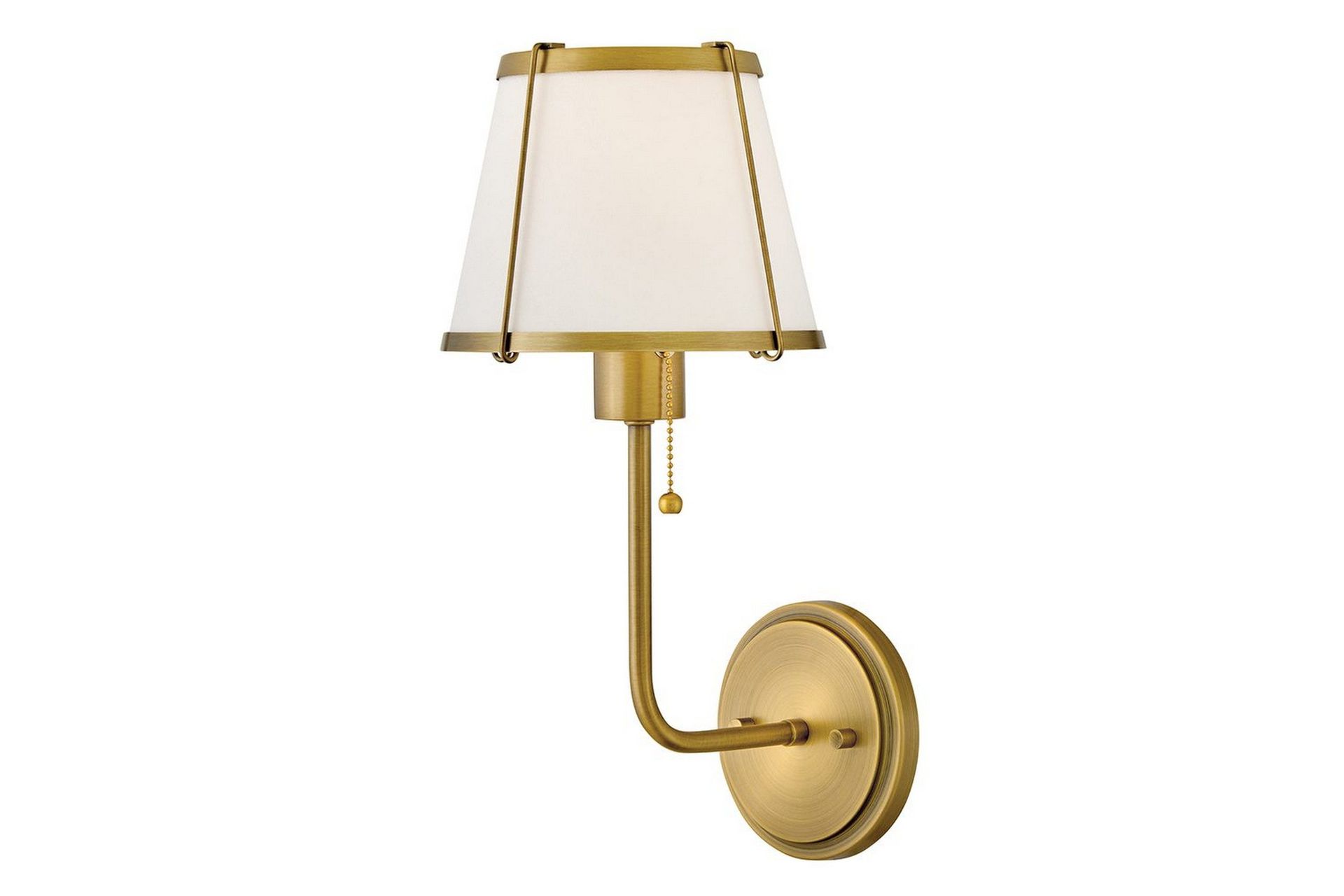 Clarke Hinkley Vägglampa - Brass||White