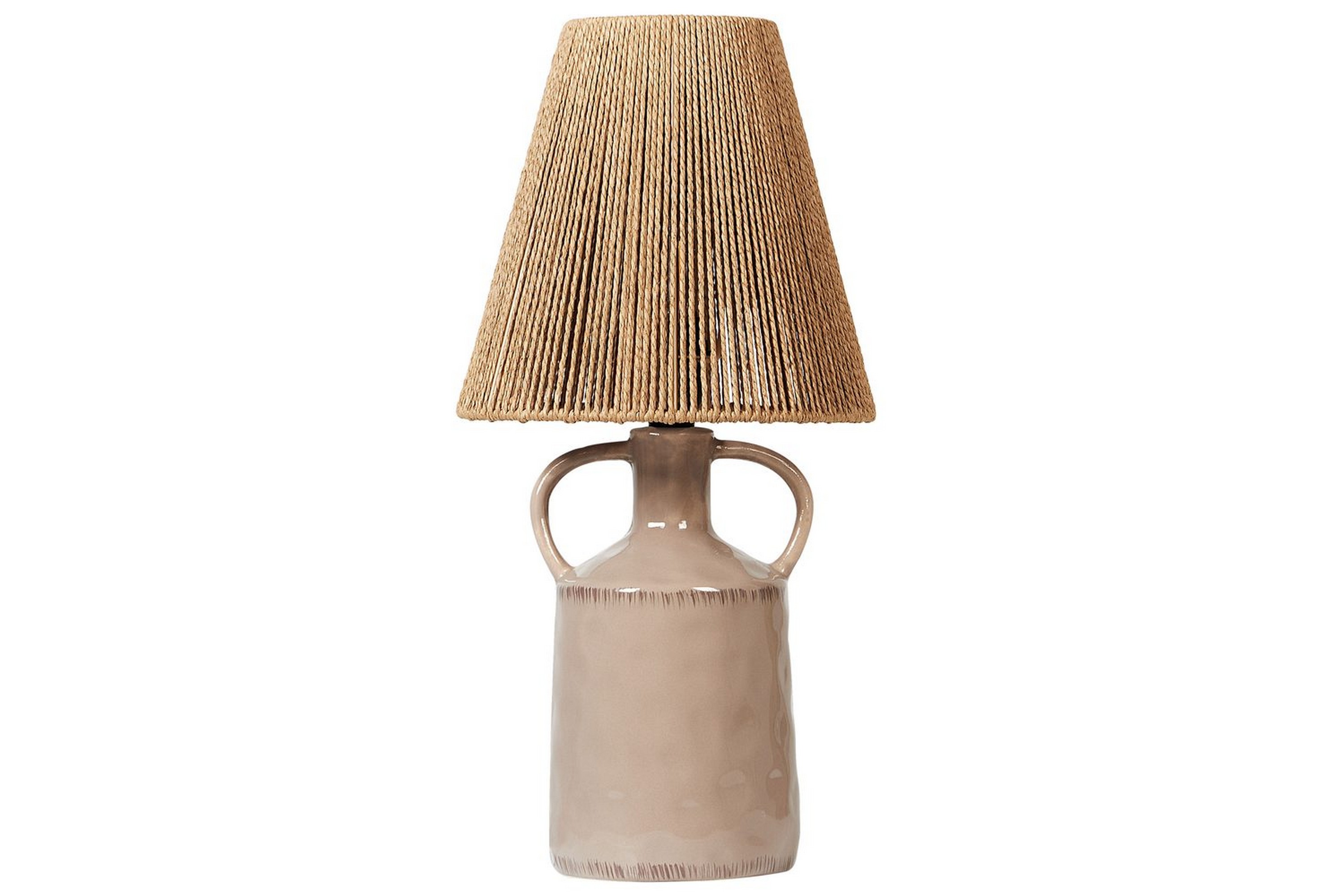 diametro bordslampa 51 cm e27 - taupe/natur