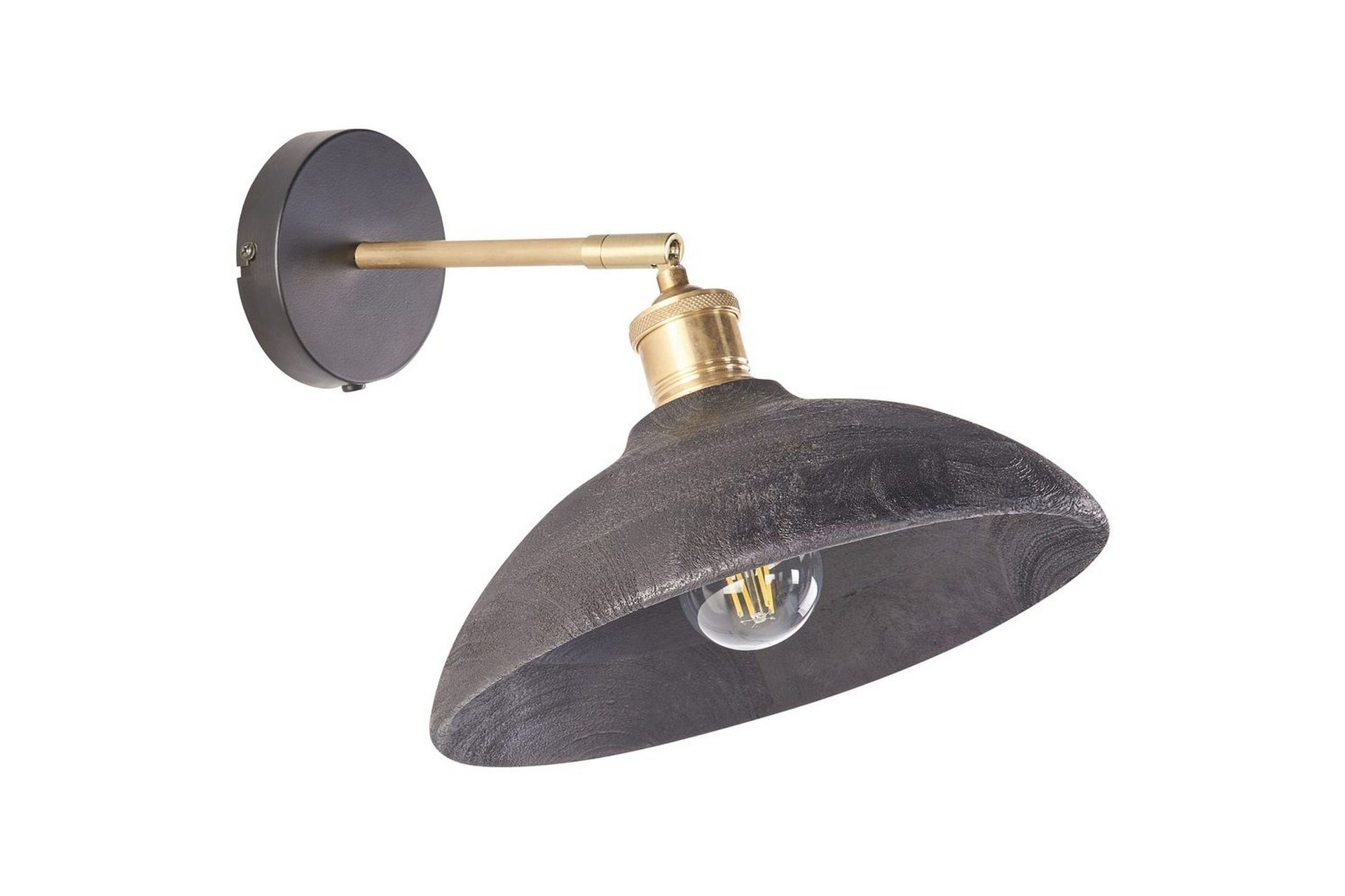 Gavdo Vägglampa E27 - Svart/Mässing