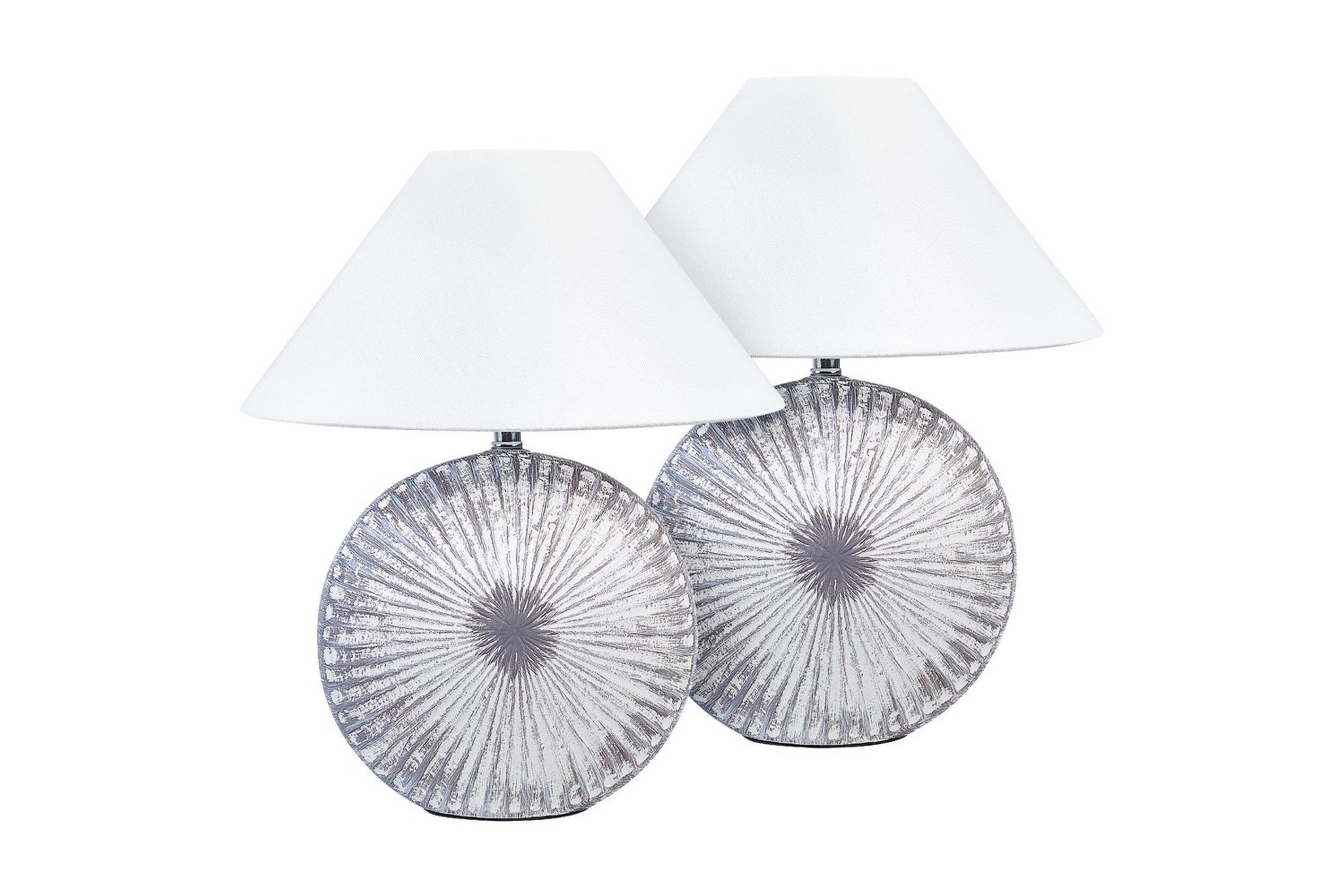 Lunis Bordslampa 2 st 38 cm E14 Transparent/Vit