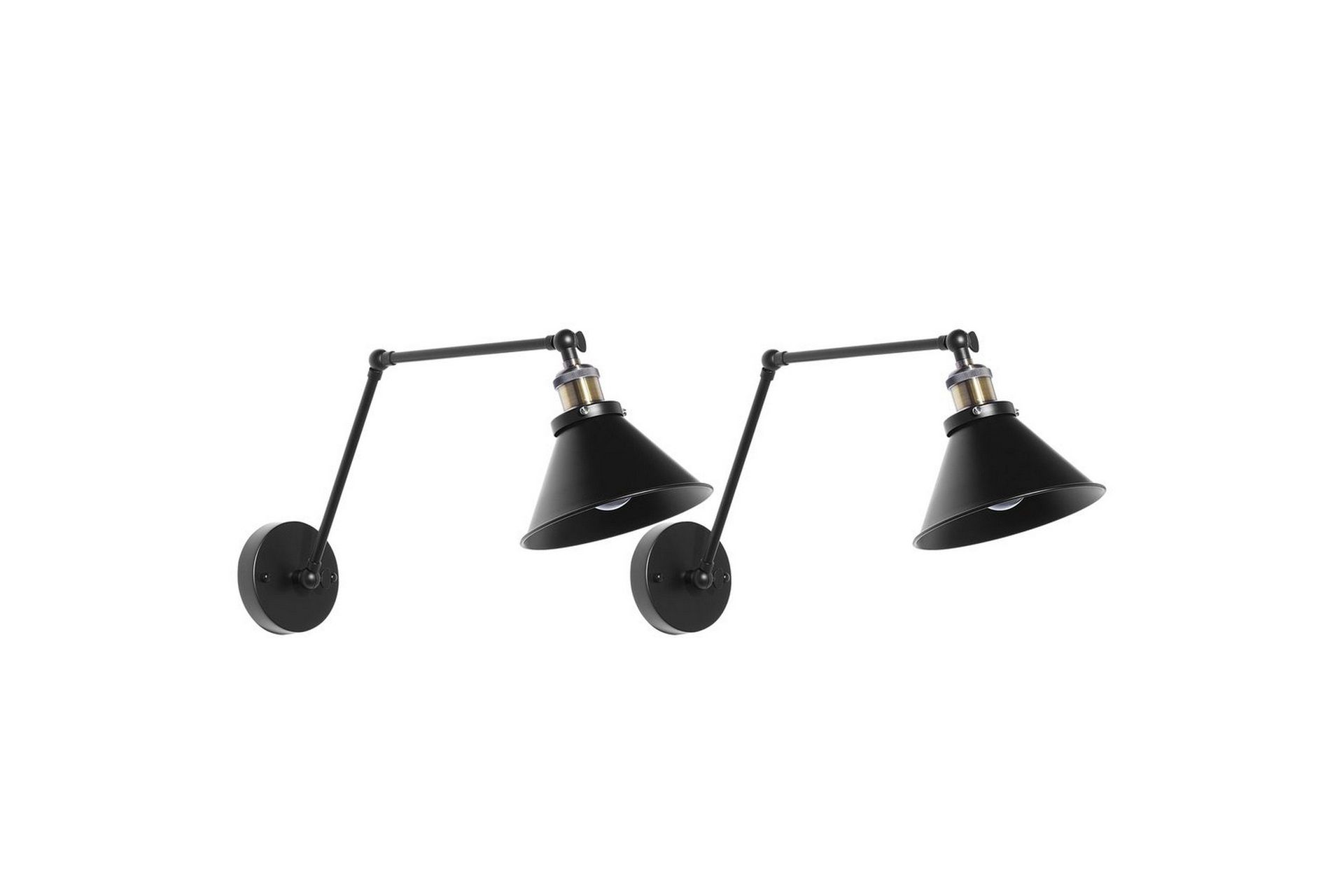 Narve Vägglampa 2 st E27 - Svart