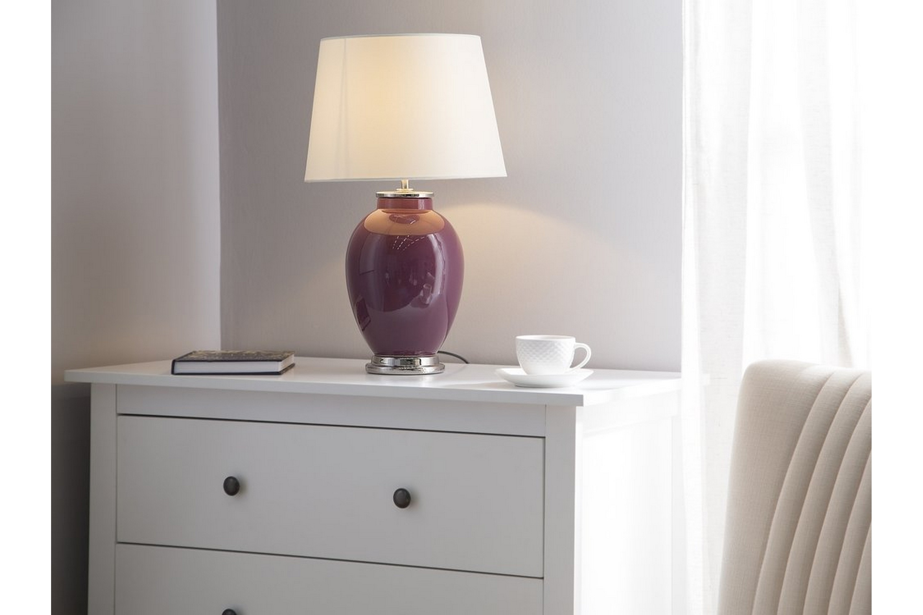 Bordslampa Brenta 34 cm Lila