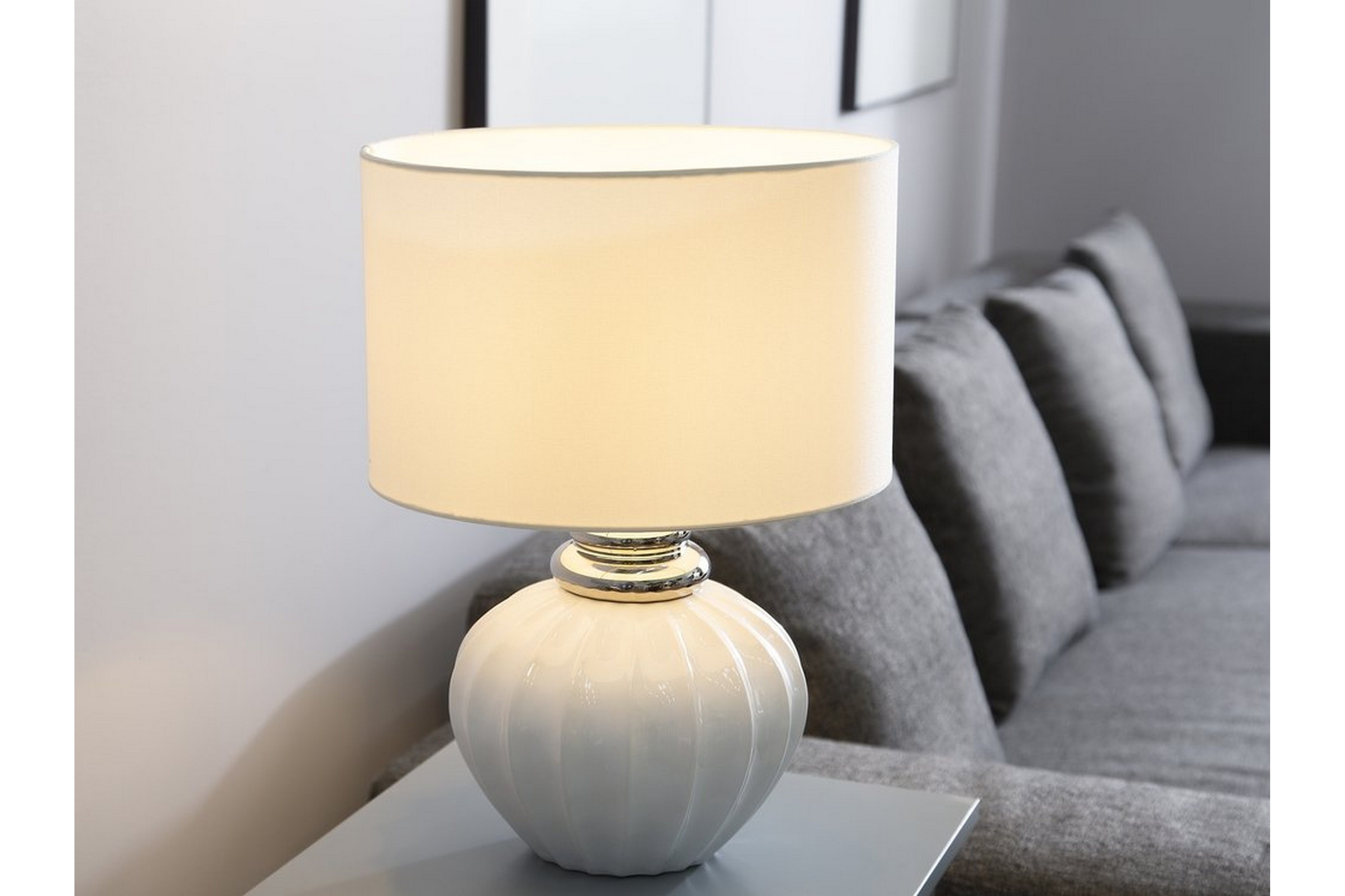 Bordslampa Neris 33 cm Silver