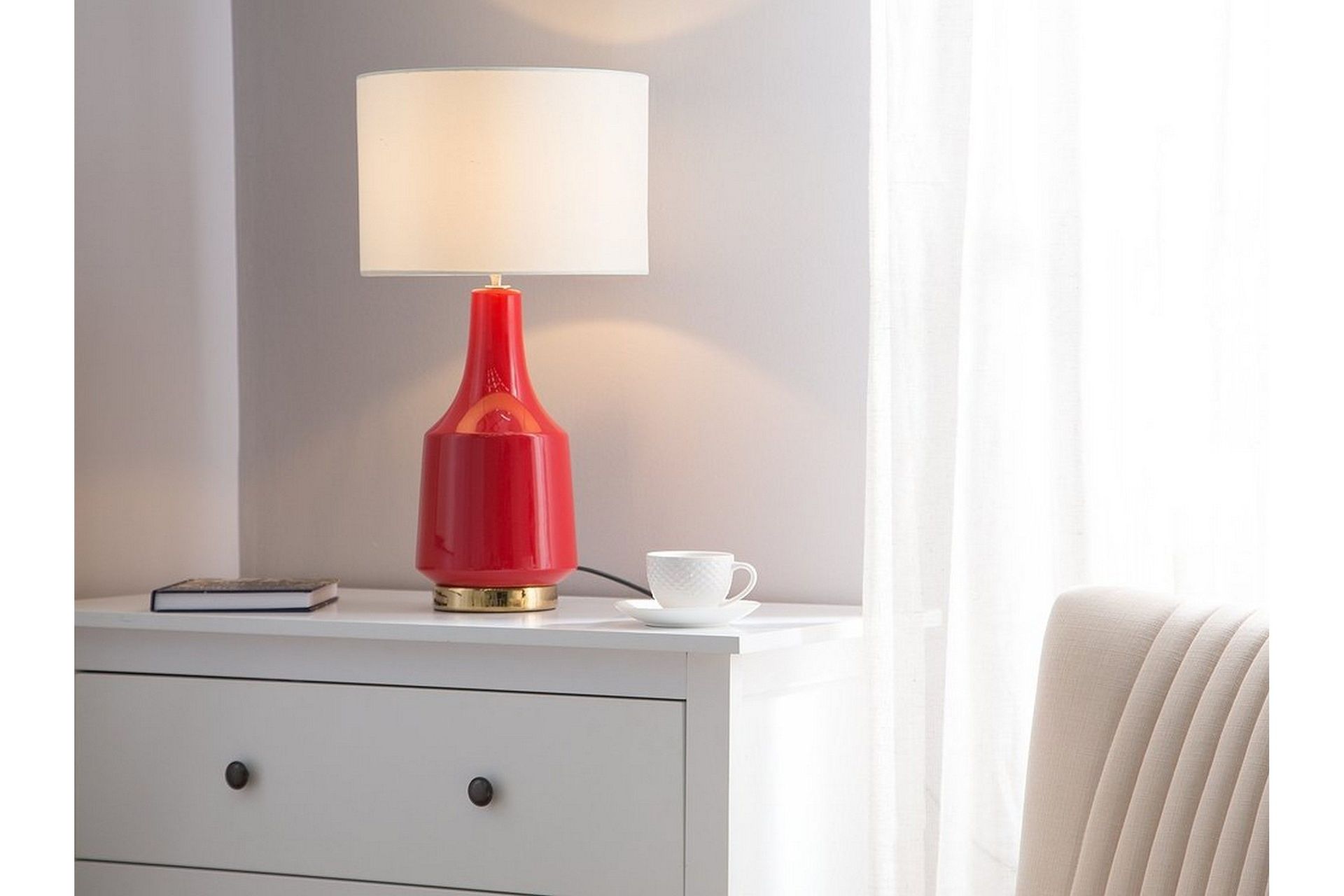 triversa bordslampa 32 cm - röd