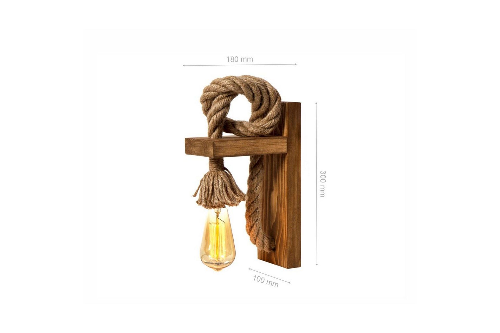 Vägglampa Dralen Brun / Rany - Brun/Guld