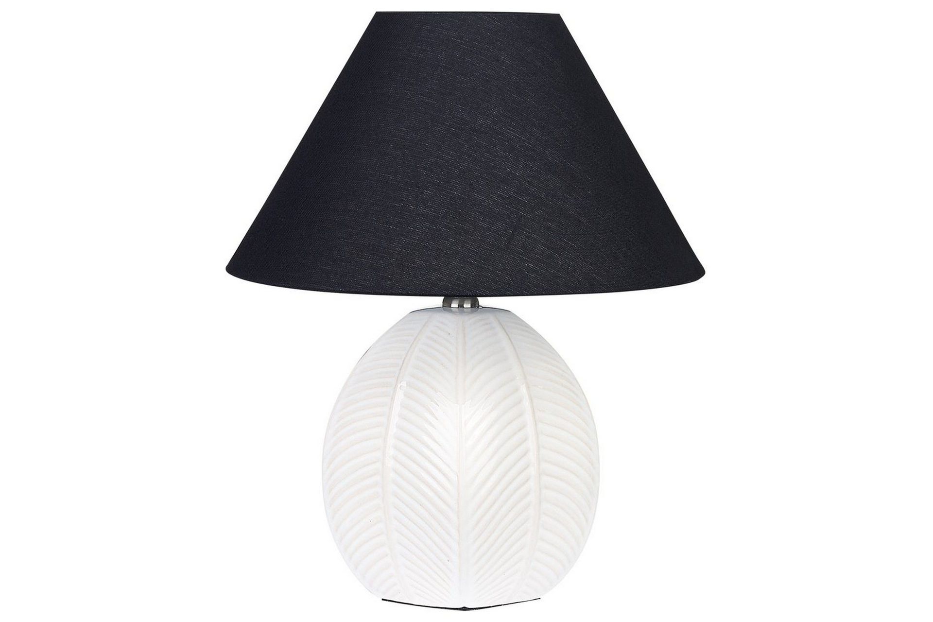 Zakel Bordslampa 42 cm E27 - Gr&auml;ddvit/Svart