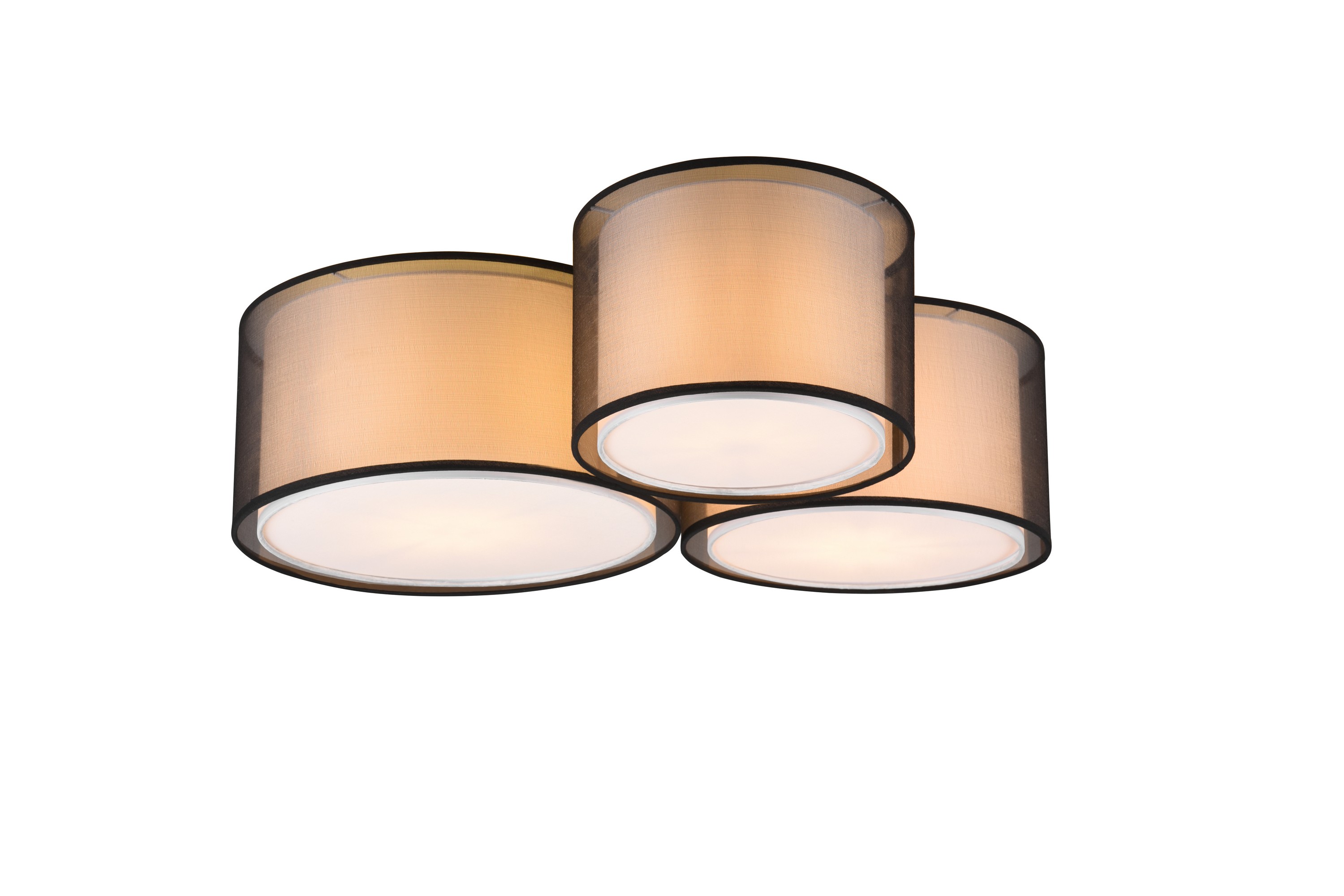 Burton plafond 3L E27 mattsvart Matt svart