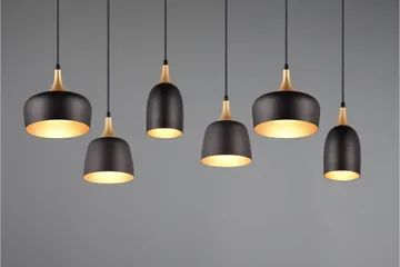 Chiraz Taklampa 6L E27 mattsvart/ mattmässing - Matt svart/Matt mässing - Belysning - Lampor & belysning inomhus - Sovrumslampa - Taklampa sovrum