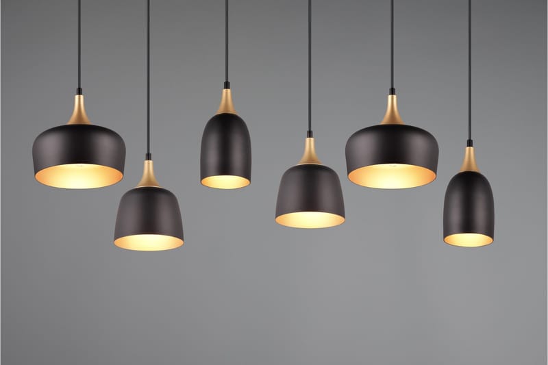 Chiraz Taklampa 6L E27 mattsvart/ mattmässing - Matt svart/Matt mässing - Belysning - Lampor & belysning inomhus - Sovrumslampa - Taklampa sovrum