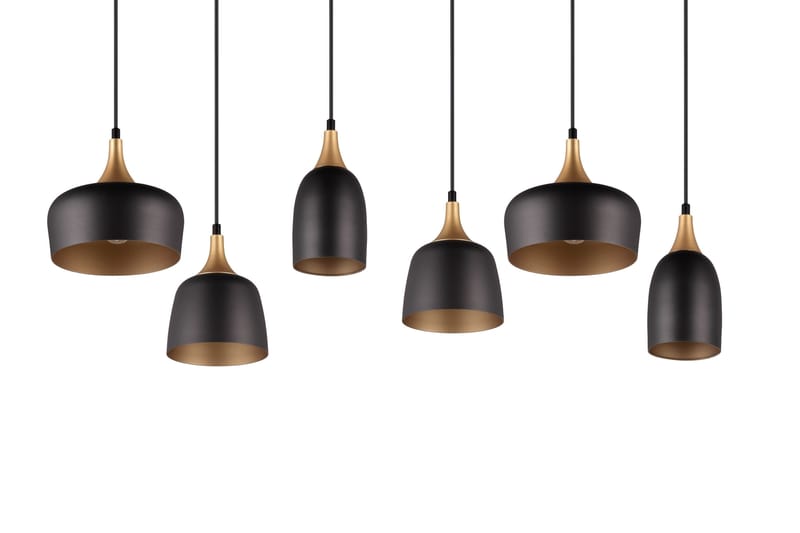 Chiraz Taklampa 6L E27 mattsvart/ mattmässing - Matt svart/Matt mässing - Belysning - Lampor & belysning inomhus - Sovrumslampa - Taklampa sovrum