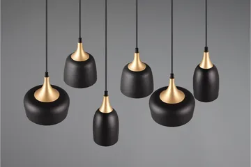 Chiraz Taklampa 6L E27 mattsvart/ mattmässing - Matt svart/Matt mässing - Belysning - Lampor & belysning inomhus - Sovrumslampa - Taklampa sovrum