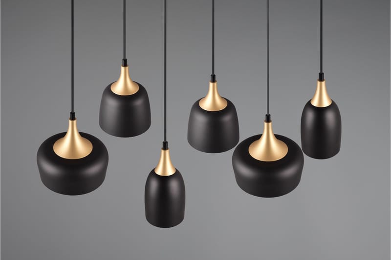 Chiraz Taklampa 6L E27 mattsvart/ mattmässing - Matt svart/Matt mässing - Belysning - Lampor & belysning inomhus - Sovrumslampa - Taklampa sovrum