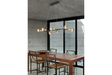 Cross Taklampa 7L E27 mattsvart/ guld - Matt svart/Guld - Belysning - Lampor & belysning inomhus - Sovrumslampa - Taklampa sovrum