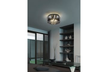 Crystel Plafond 35 cm 3xE14 krom/ rökglas - Krom/Rökglas - Belysning - Lampor & belysning inomhus - Sovrumslampa - Taklampa sovrum