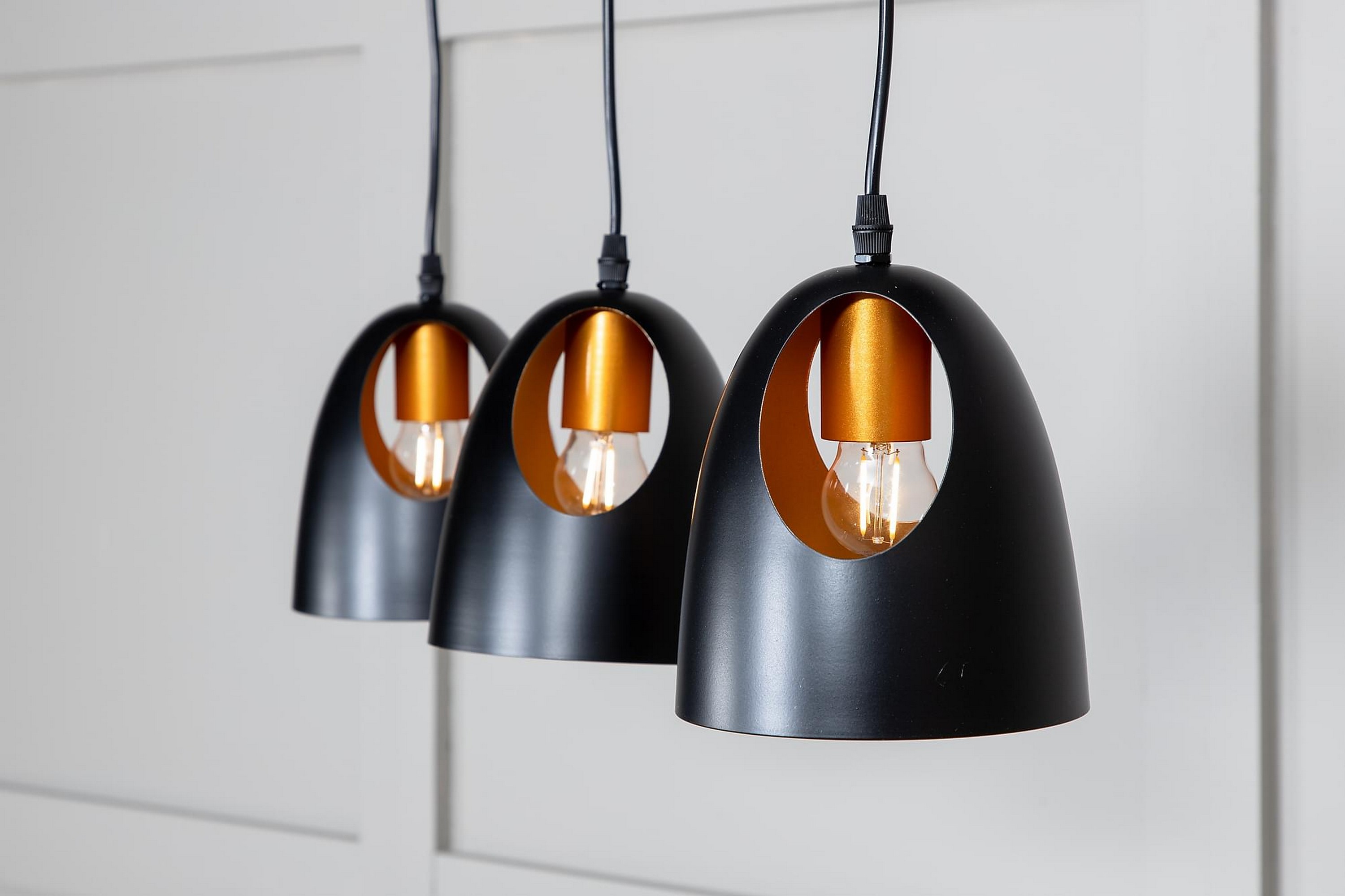 Elda Pendellampa Dimbar LED Stor Svart/Koppar
