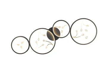 Groovy LED Plafond 4L mattsvart/ guld - Matt svart/Guld - Belysning - Lampor & belysning inomhus - Sovrumslampa - Taklampa sovrum