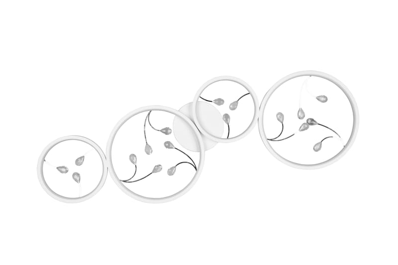 Groovy LED Plafond 4L mattvit/ krom - Matt vit/Krom - Belysning - Lampor & belysning inomhus - Sovrumslampa - Taklampa sovrum