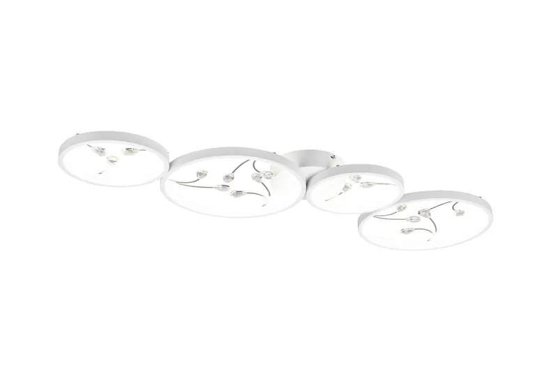 Groovy LED Plafond 4L mattvit/ krom, Matt vit/Krom