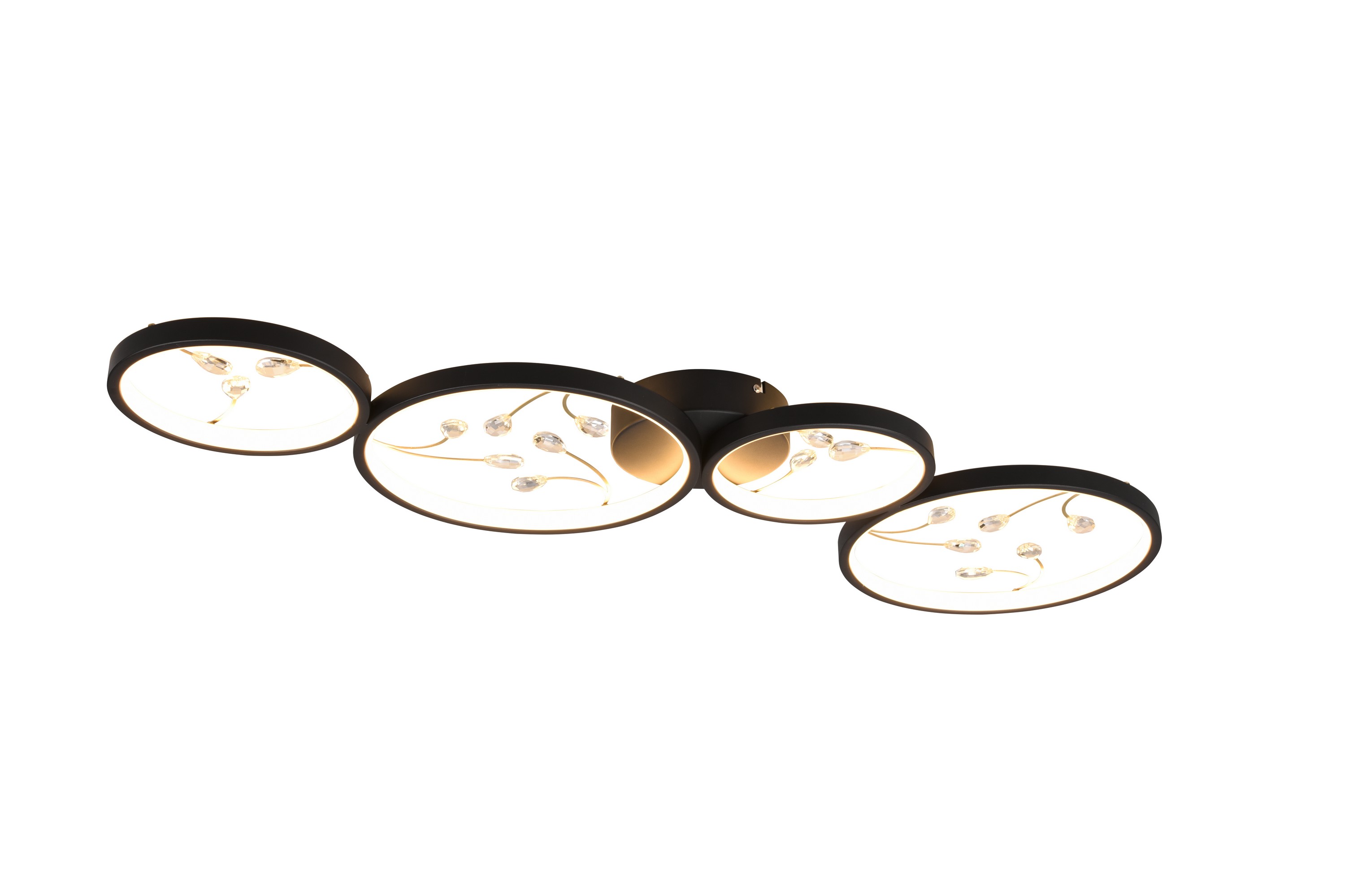 Groovy LED plafond 4L mattsvart/guld Matt svart/Guld