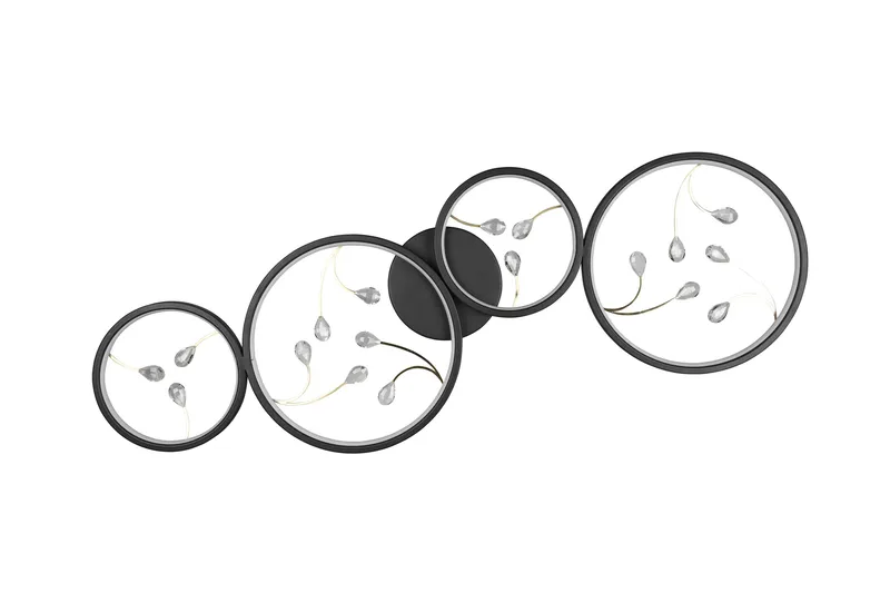 Groovy LED Plafond 4L mattsvart/ guld - Matt svart/Guld - Belysning - Lampor & belysning inomhus - Sovrumslampa - Taklampa sovrum