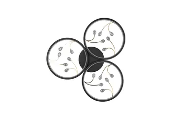 Groovy LED Plafond 3L mattsvart/ guld - Matt svart/Guld - Belysning - Lampor & belysning inomhus - Sovrumslampa - Taklampa sovrum