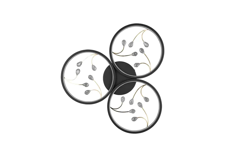 Groovy LED Plafond 3L mattsvart/ guld - Matt svart/Guld - Belysning - Lampor & belysning inomhus - Sovrumslampa - Taklampa sovrum