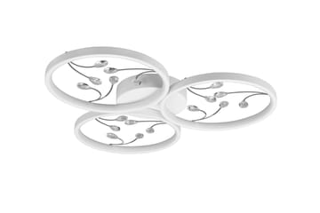 Groovy LED Plafond 3L mattvit/ krom - Matt vit/Krom - Belysning - Lampor & belysning inomhus - Sovrumslampa - Taklampa sovrum