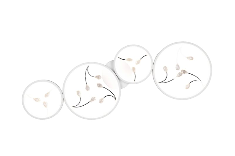 Groovy LED Plafond 4L mattvit/ krom - Matt vit/Krom - Belysning - Lampor & belysning inomhus - Sovrumslampa - Taklampa sovrum