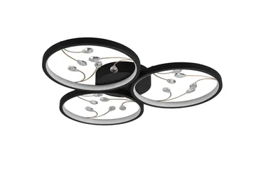 Groovy LED Plafond 3L mattsvart/ guld - Matt svart/Guld - Belysning - Lampor & belysning inomhus - Sovrumslampa - Taklampa sovrum