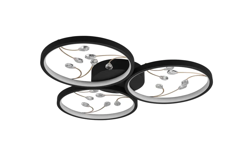 Groovy LED Plafond 3L mattsvart/ guld - Matt svart/Guld - Belysning - Lampor & belysning inomhus - Sovrumslampa - Taklampa sovrum